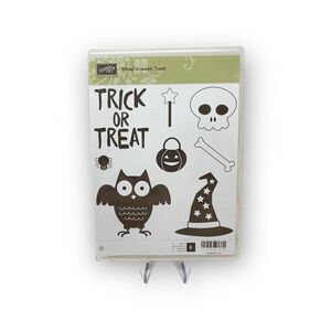 Stampin’ Up! Howl-O-Ween Treat Cling Rubber Stamp Set of 8 New Unused